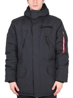 Black Solid Hood Jackets 1