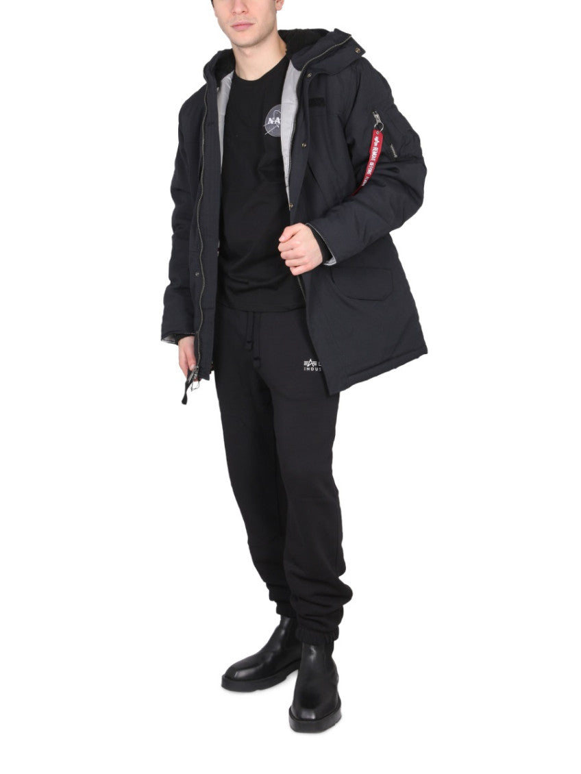 Black Solid Hood Jackets 2