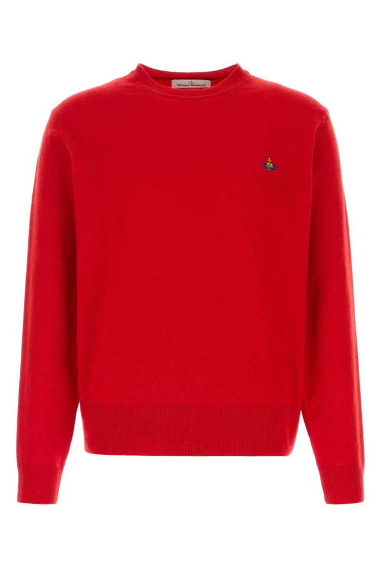 Red Crew Neck Sweaters 1