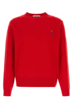Red Crew Neck Sweaters 1