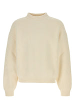 Off White Solid Sweaters 1