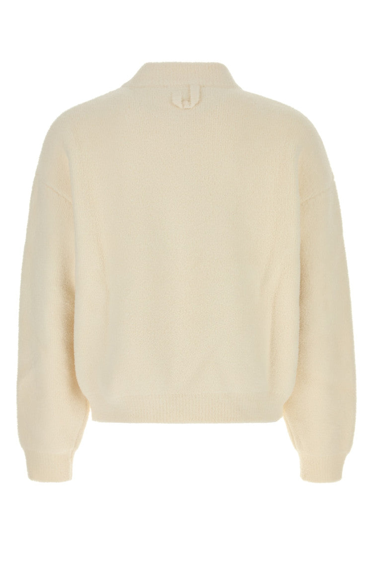 Off White Solid Sweaters 2
