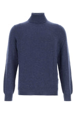 Navy Blue Solid Sweaters 1