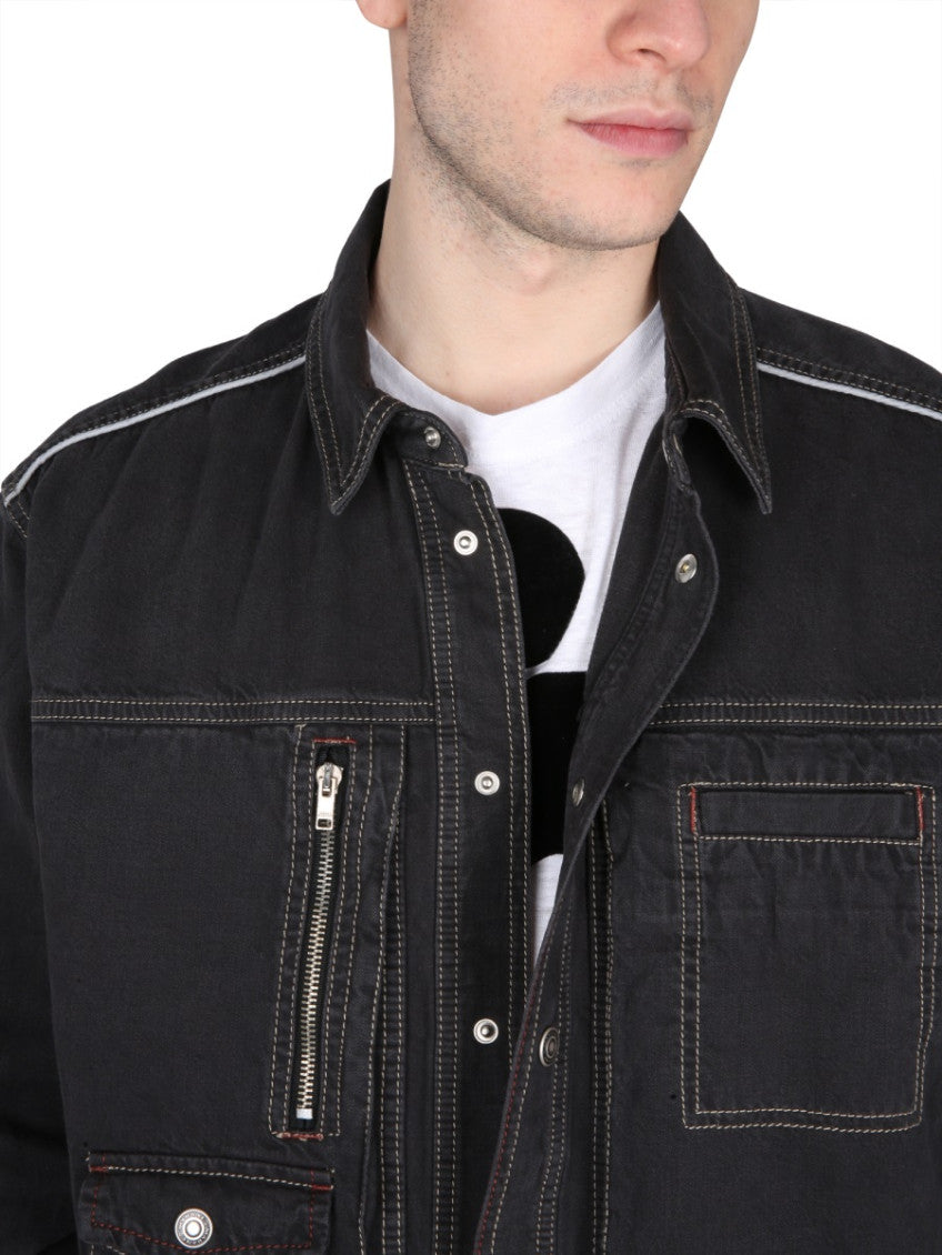 Black Shirt Collar Jackets 4