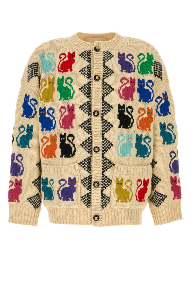 Multicolor Jacquard Cardigans 1