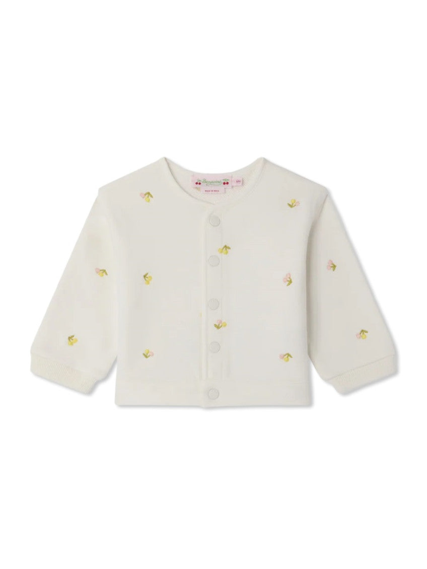 Babies Off White Embroidered Cardigan 1