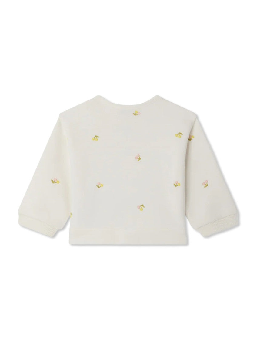 Babies Off White Embroidered Cardigan 2