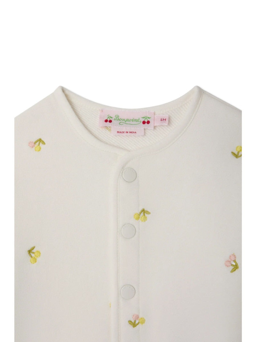 Babies Off White Embroidered Cardigan 3
