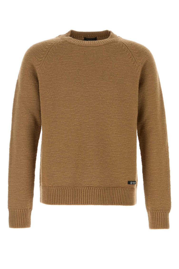 Brown Crew Neck Sweaters 1