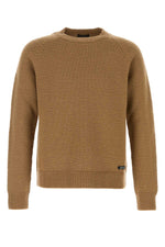 Brown Crew Neck Sweaters 1