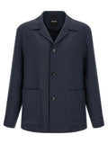 Dark Blue Solid Jackets 1