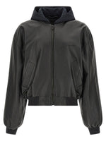 Black Hood Bomber Jackets 1