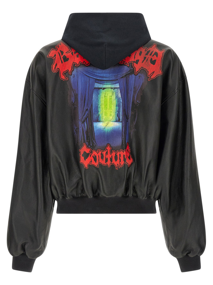 Black Hood Bomber Jackets 2