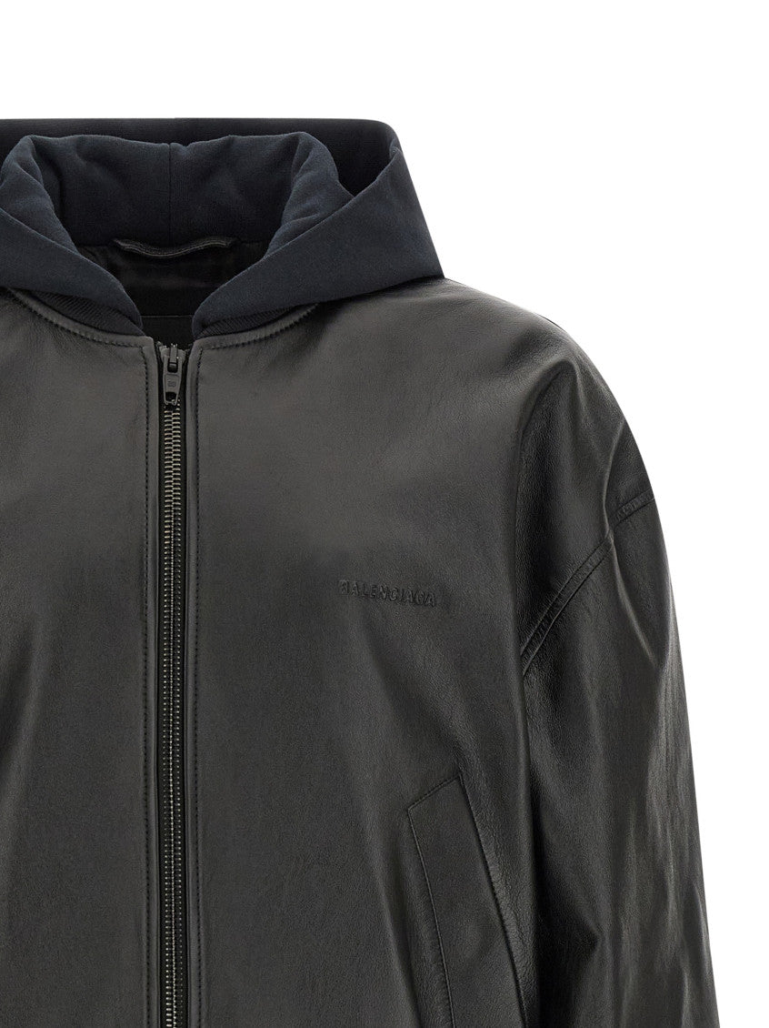 Black Hood Bomber Jackets 3