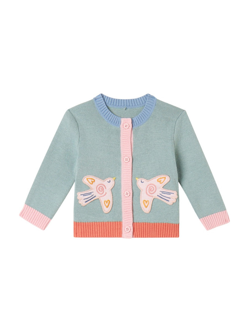 Babies Multi Color Embroidered Sweater 1