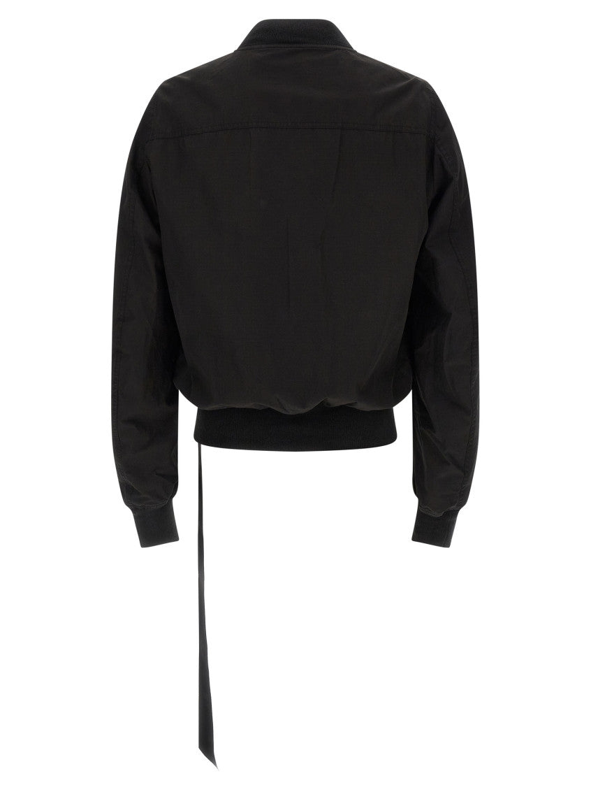 Black Solid Bomber Jackets 2