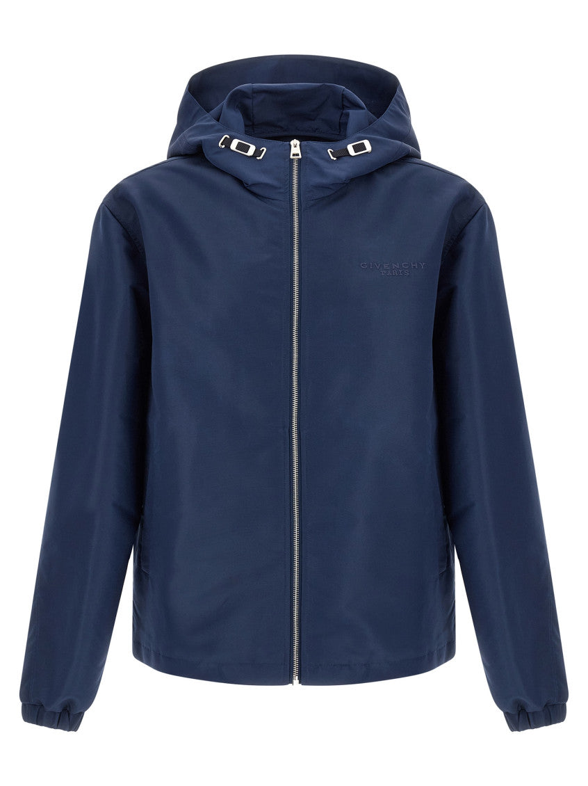 Navy Blue Hood Jackets 1