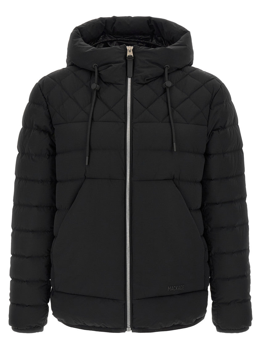 Black Quilted Hood Jackets 1