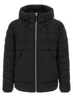 Black Quilted Hood Jackets 1