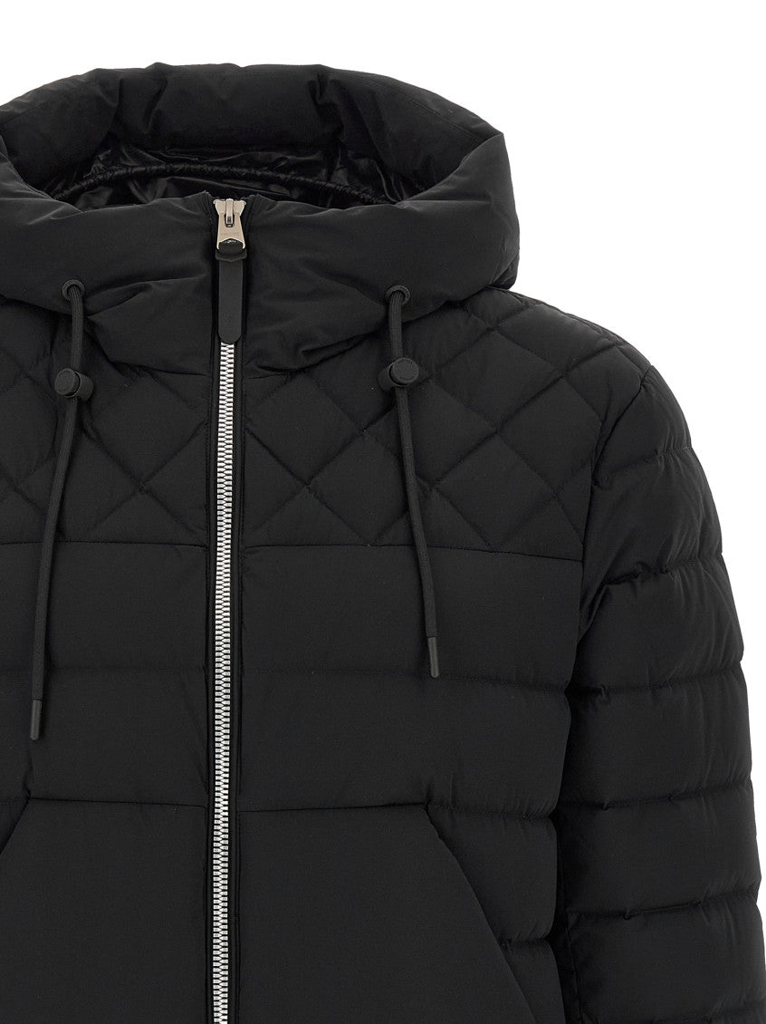 Black Quilted Hood Jackets 3