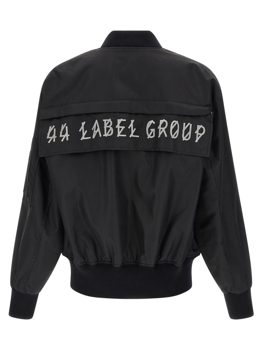 Black Logo Bomber Jackets 2