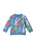 Babies Blue Printed Sweatshirt 1