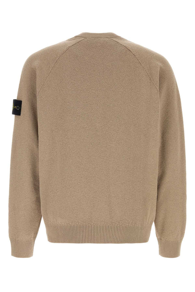 Beige Crew Neck Sweaters 2