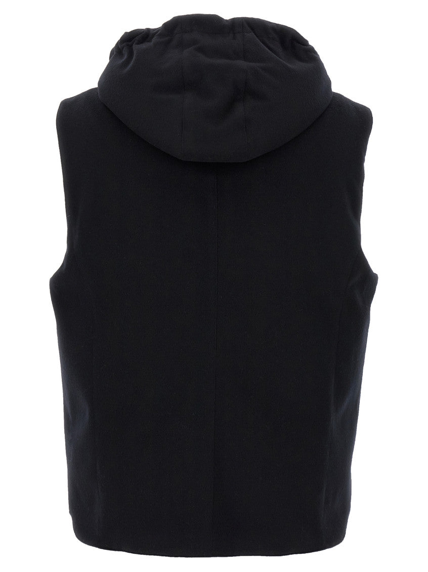 Black Wool Vest 2