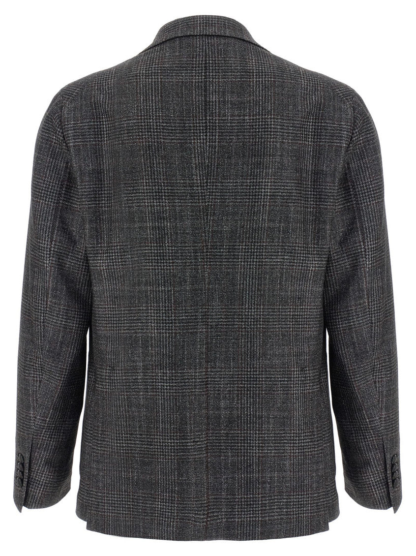 Grey Check patterned blazer 2