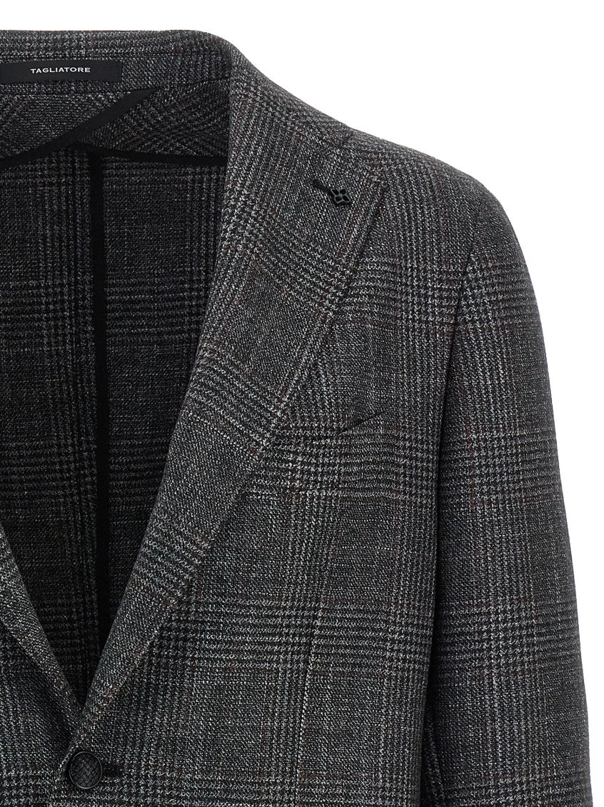 Grey Check patterned blazer 3
