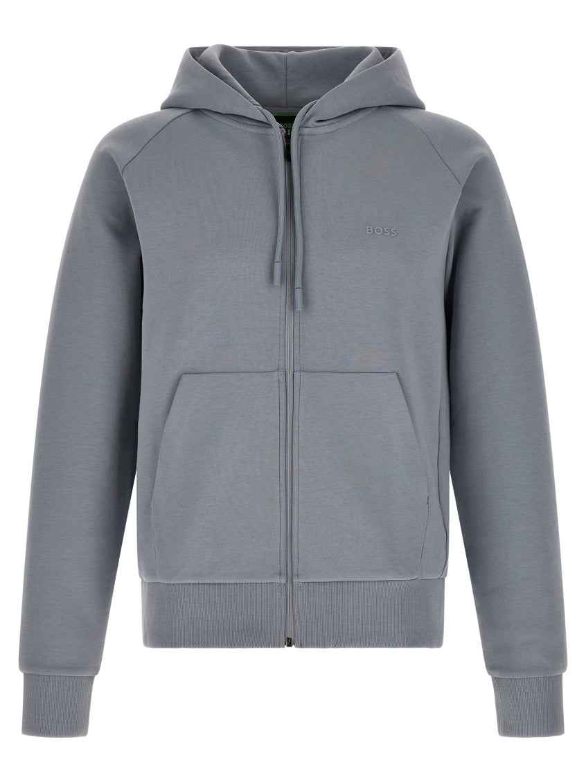 Grey Relaxed Logo Hoodie 1