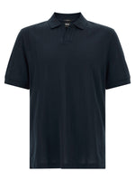 Dark Blue Textured Polo 1