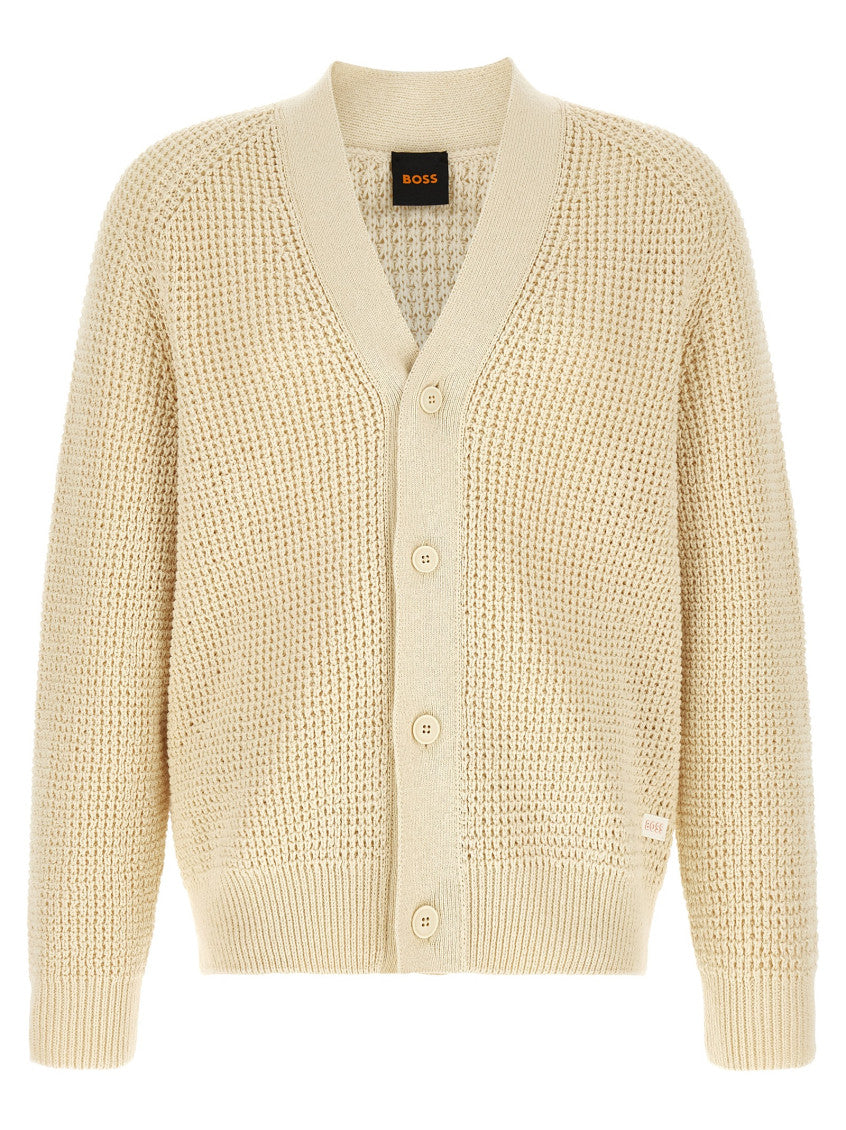 Beige Knitted Cardigan 1