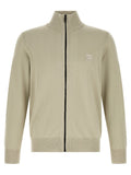 Beige Zip-Up Cardigan 1