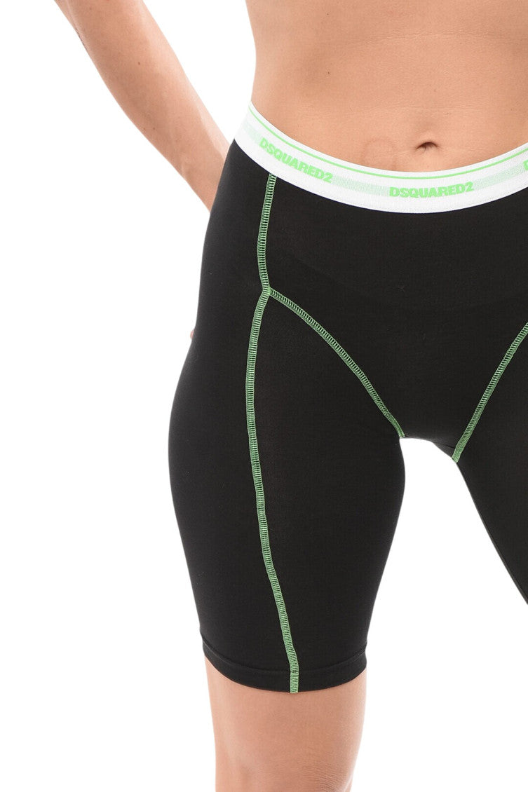 Black Cotton Solid Activewear 3