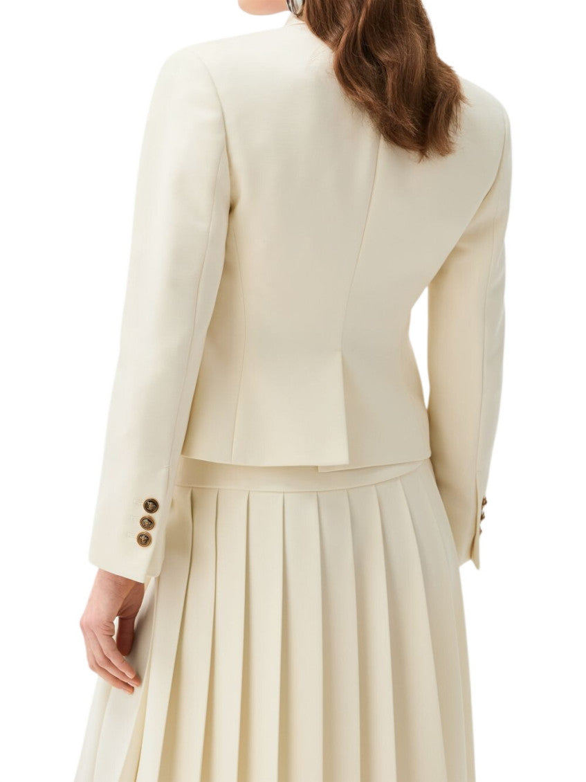 Ivory Notched Lapel  Blazer 3