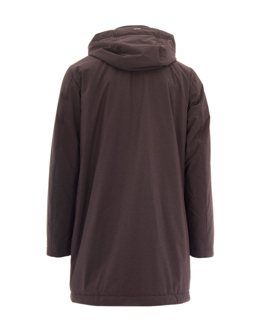 Dark Brown Hood Jacket 2