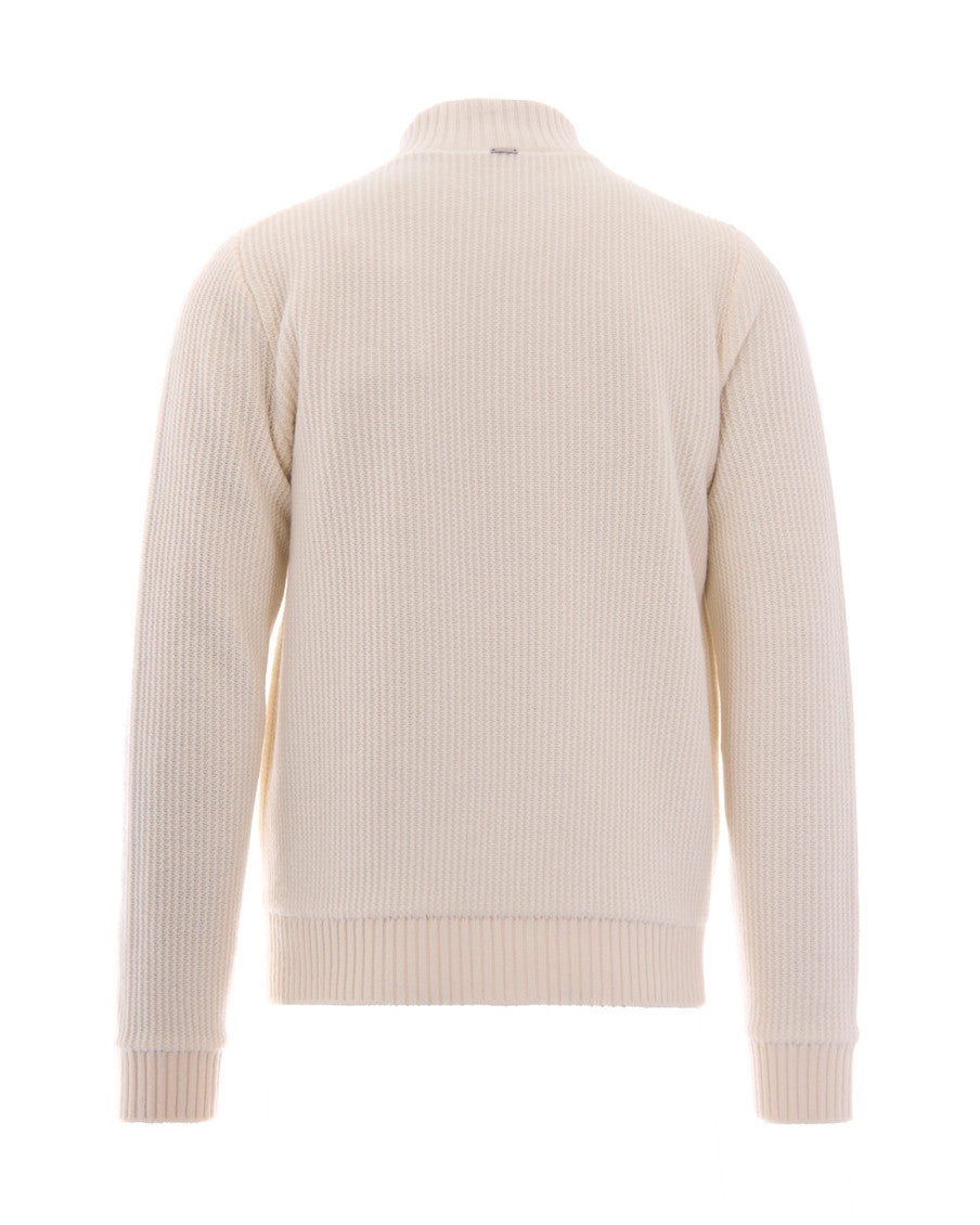 Off White Knitted Cardigan 2