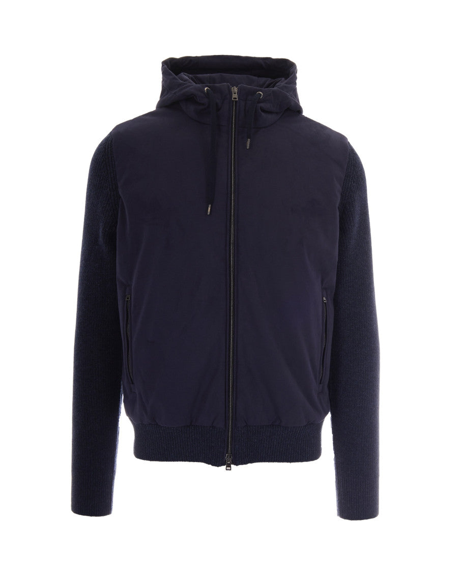 Navy Blue Hood Jacket 1