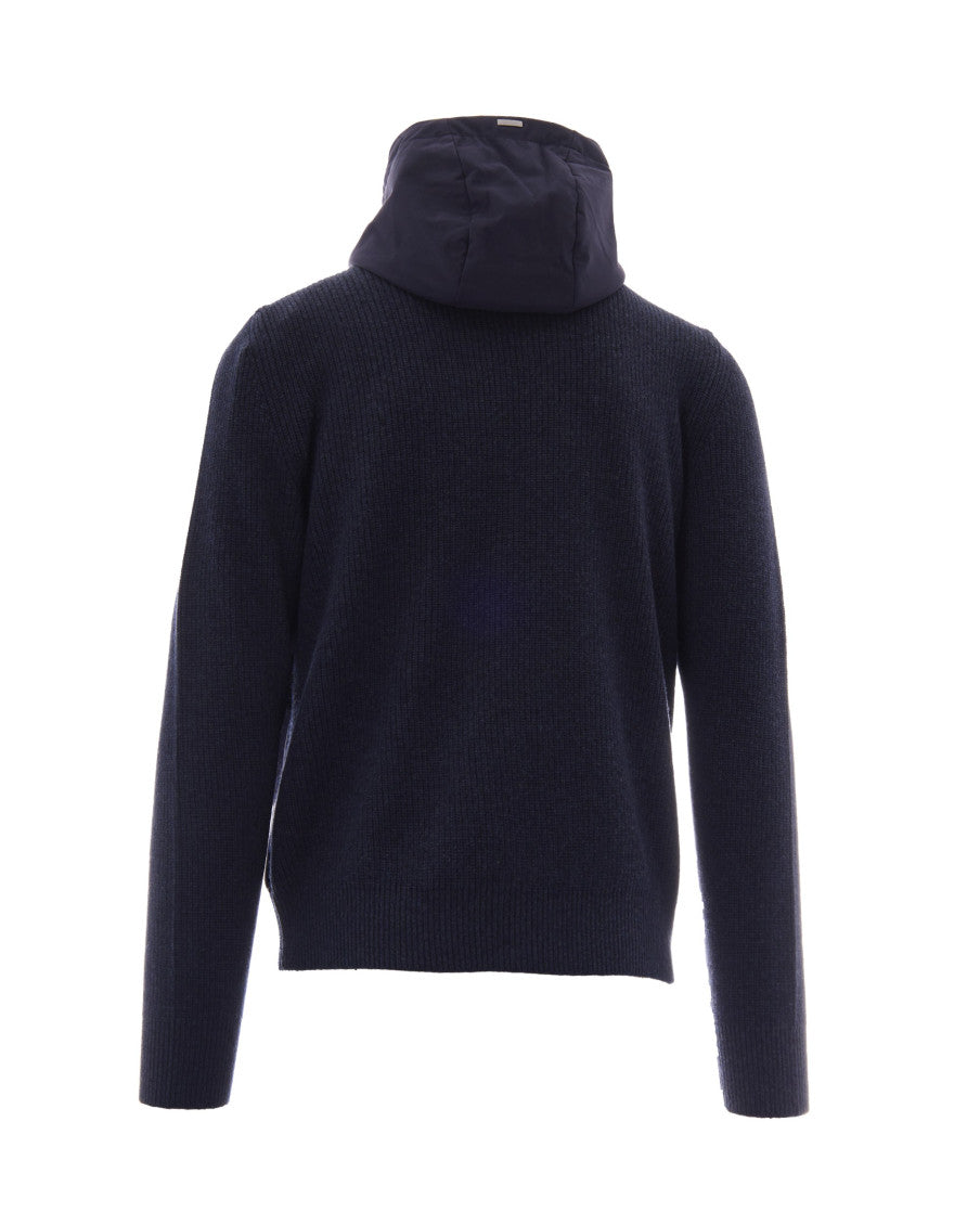 Navy Blue Hood Jacket 2