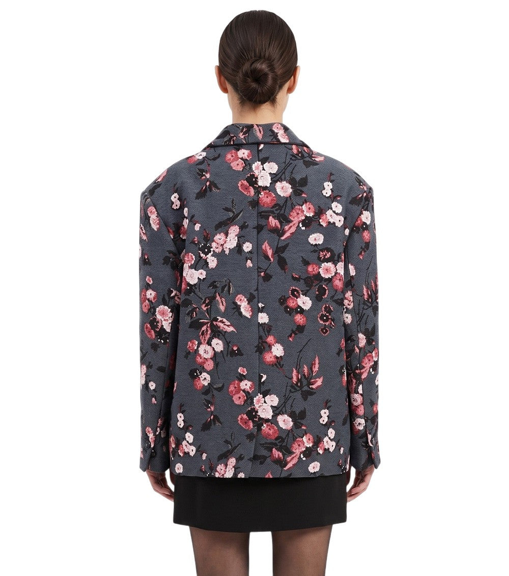 Multicolor  Floral Notched Lapel Blazer 2