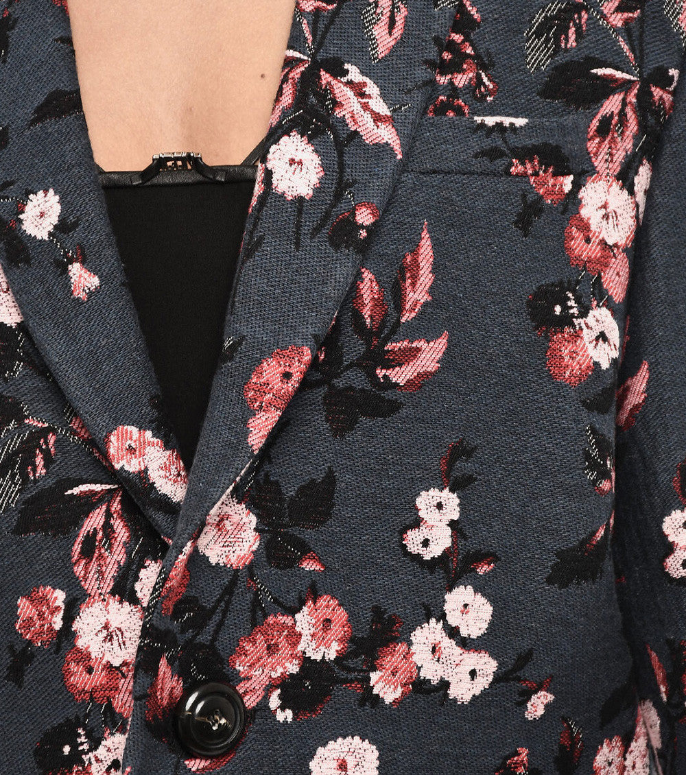 Multicolor  Floral Notched Lapel Blazer 3