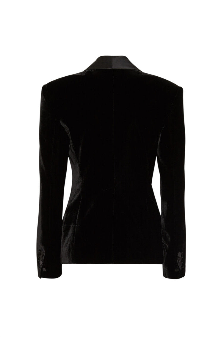 Black Shawl Lapel Blazer 2
