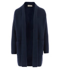Royal Blue Knitted Shawl Neck Blazer 1