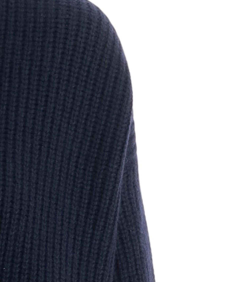 Royal Blue Knitted Shawl Neck Blazer 3