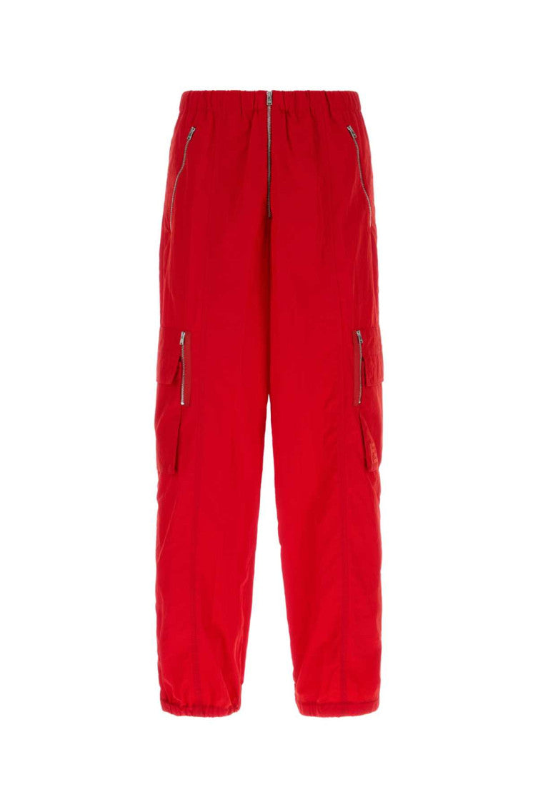 Red Relaxed Cargo Trousers 1