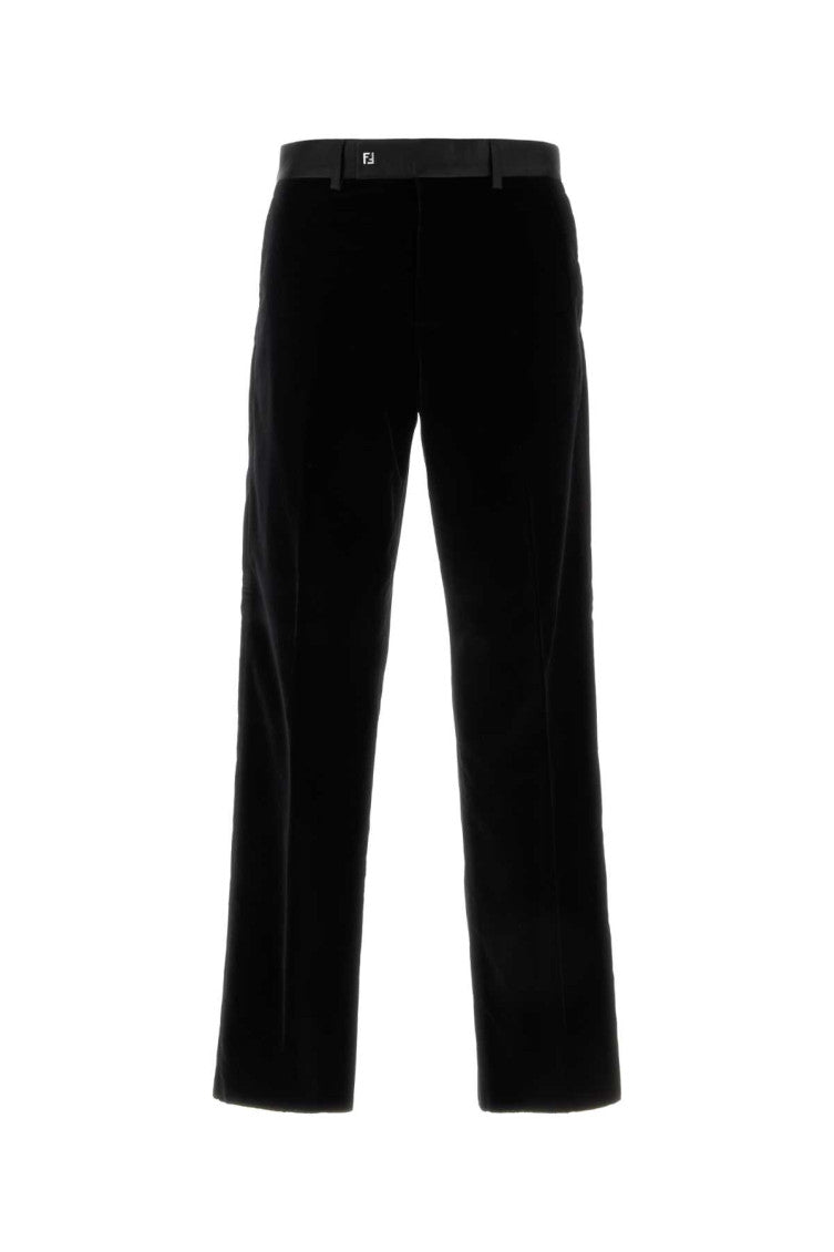 Black Flat Front Trousers 1
