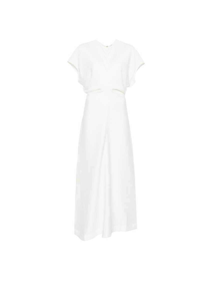 White V Neck Maxi Dress 1