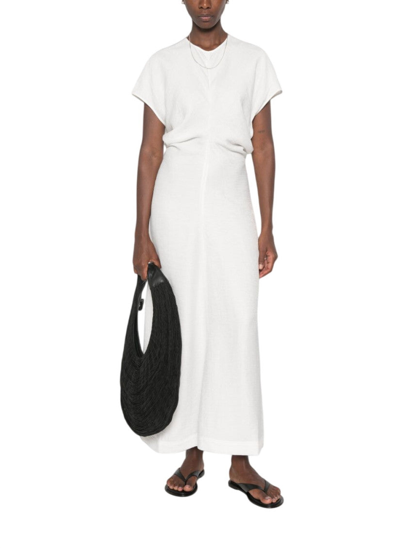 White V Neck Maxi Dress 2