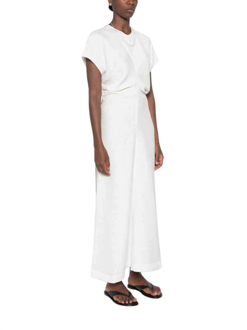 White V Neck Maxi Dress 4